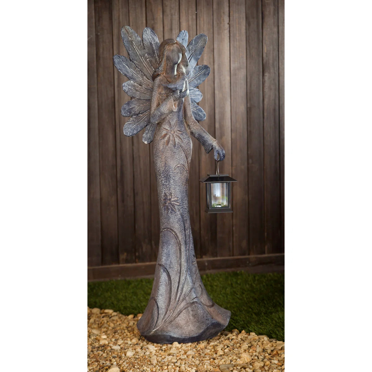 Hallwood Angel Garden with Solar Lantern